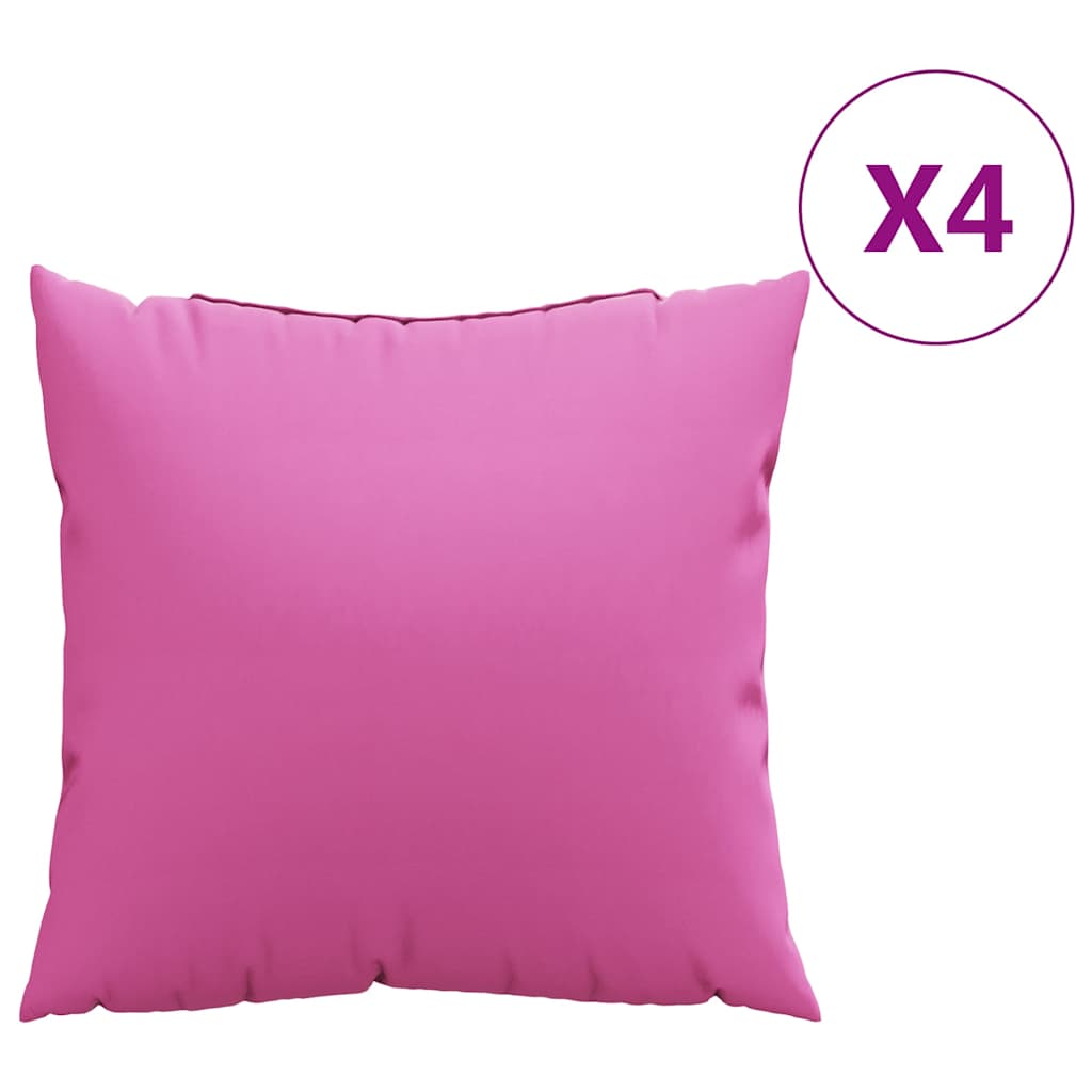 Cuscini Scatter 4 pcs Rosa 60 x 60 cm Tessuto in Poliestere