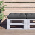 Cuscino per Pallet Antracite 50x50x12 cm in Tessuto