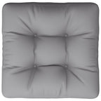 Cuscino per Pallet Grigio 50x50x12 cm in Tessuto