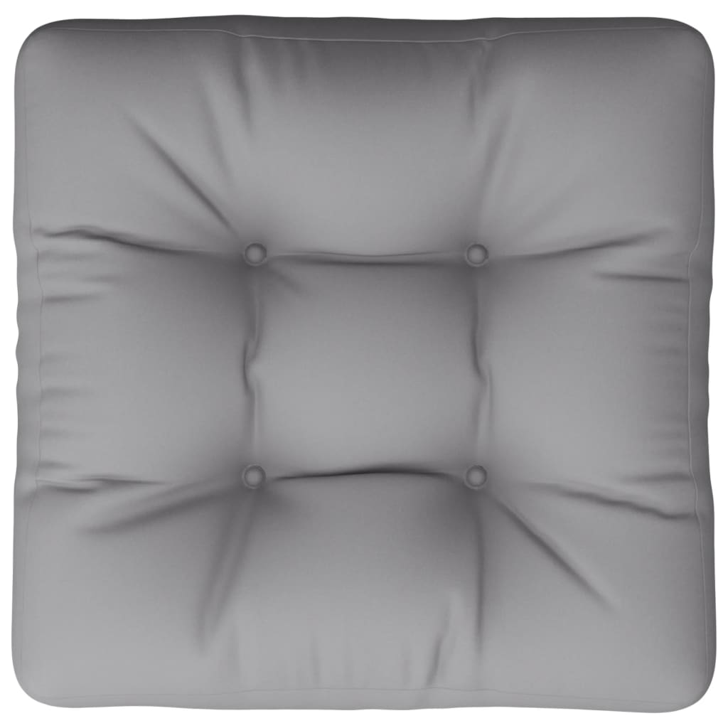 Cuscino per Pallet Grigio 50x50x12 cm in Tessuto