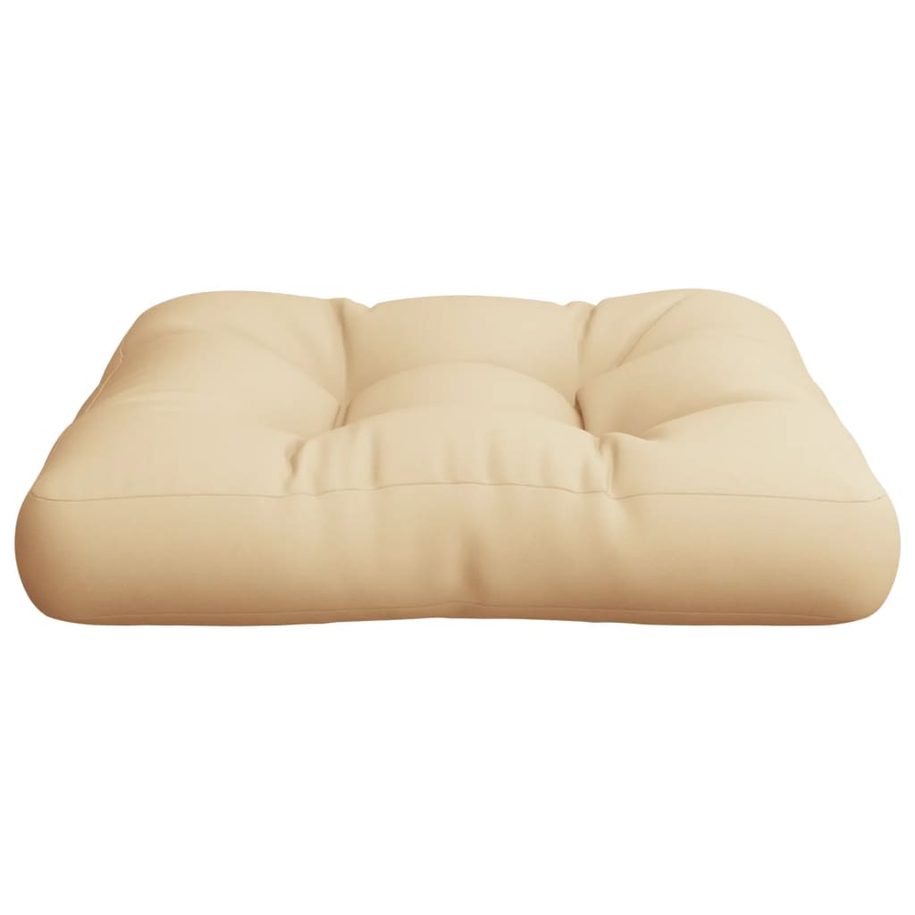 Cuscino per Pallet Beige 50x50x12 cm in Tessuto