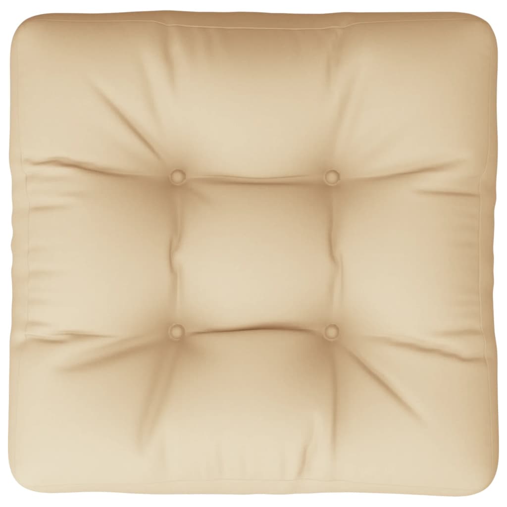Cuscino per Pallet Beige 50x50x12 cm in Tessuto
