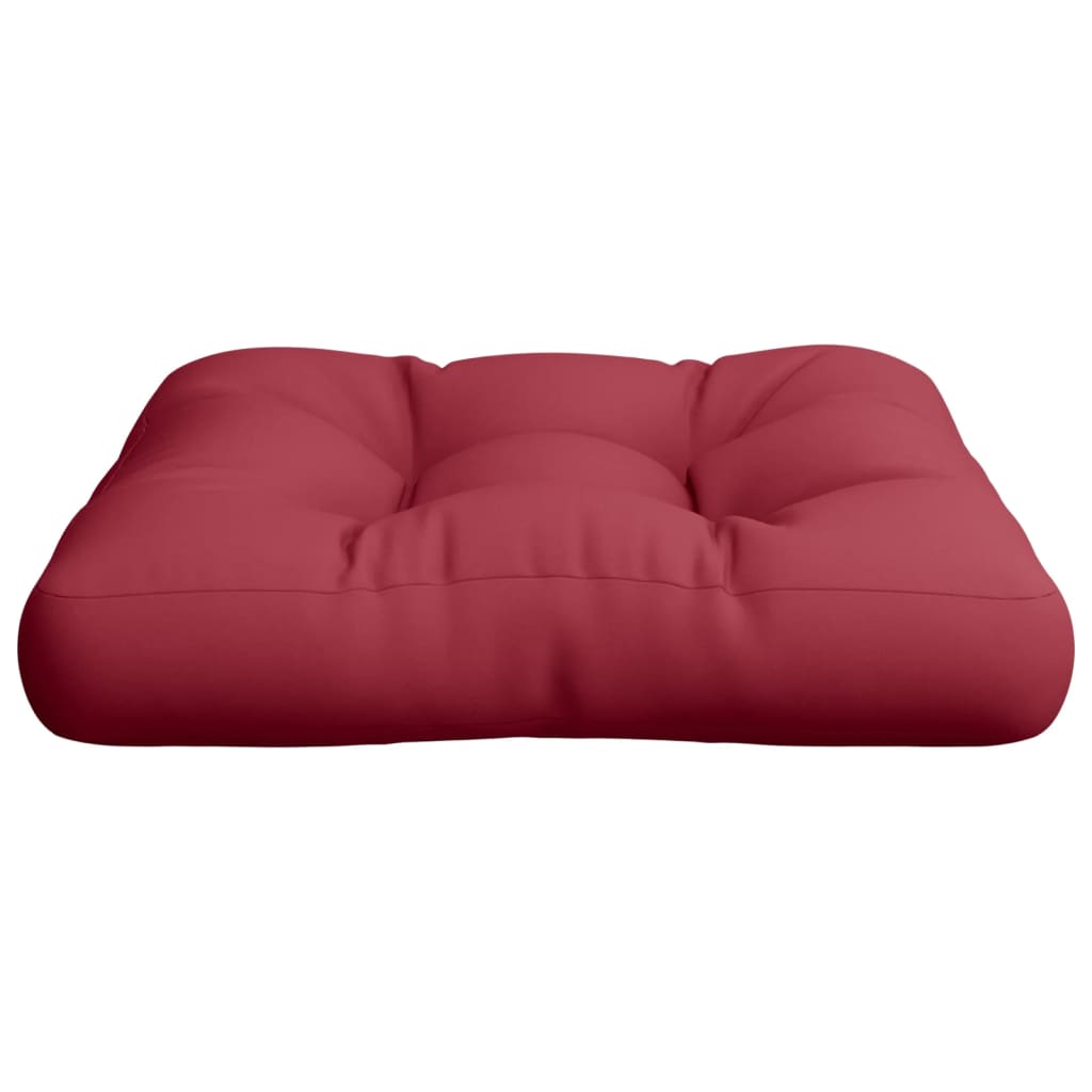 Cuscino per Pallet Rosso Vino 50x50x12 cm in Tessuto