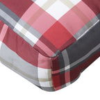 Cuscino per Pallet a Quadri Rossi 50x50x12 cm in Tessuto