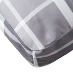 Cuscino per Pallet Motivo a Quadri Grigi 50x50x12 cm in Tessuto