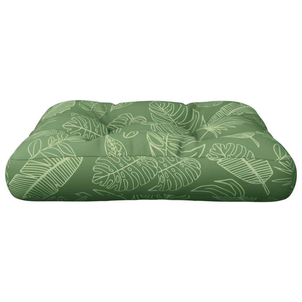 Cuscino per Pallet con Motivo a Foglie 50x50x12 cm in Tessuto