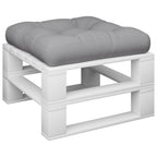 Cuscino per Pallet Grigio 60x60x12 cm in Tessuto