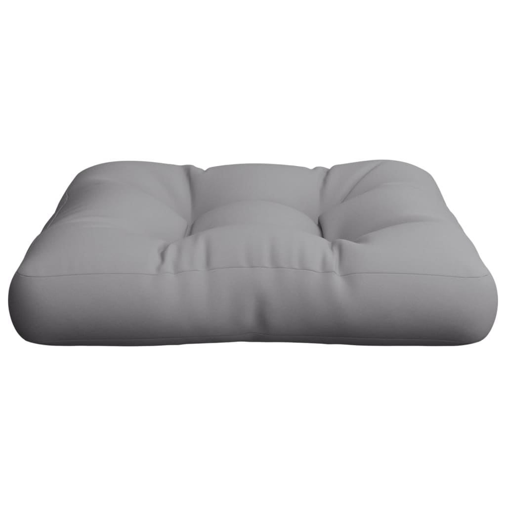 Cuscino per Pallet Grigio 60x60x12 cm in Tessuto