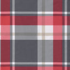 Cuscino per Pallet Motivo a Quadri Rossi 60x60x12 cm in Tessuto