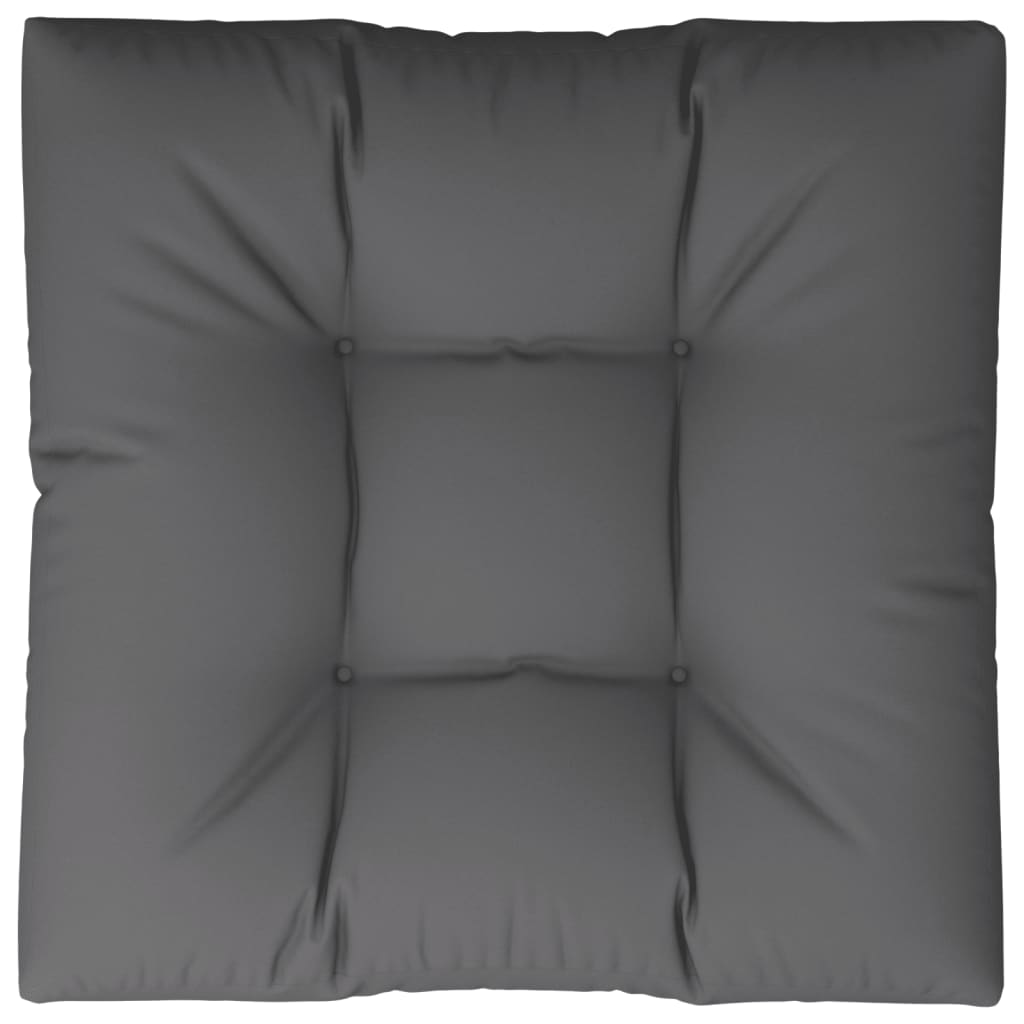 Cuscino per Pallet Antracite 70x70x12 cm in Tessuto