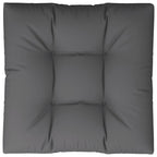 Cuscino per Pallet Antracite 70x70x12 cm in Tessuto