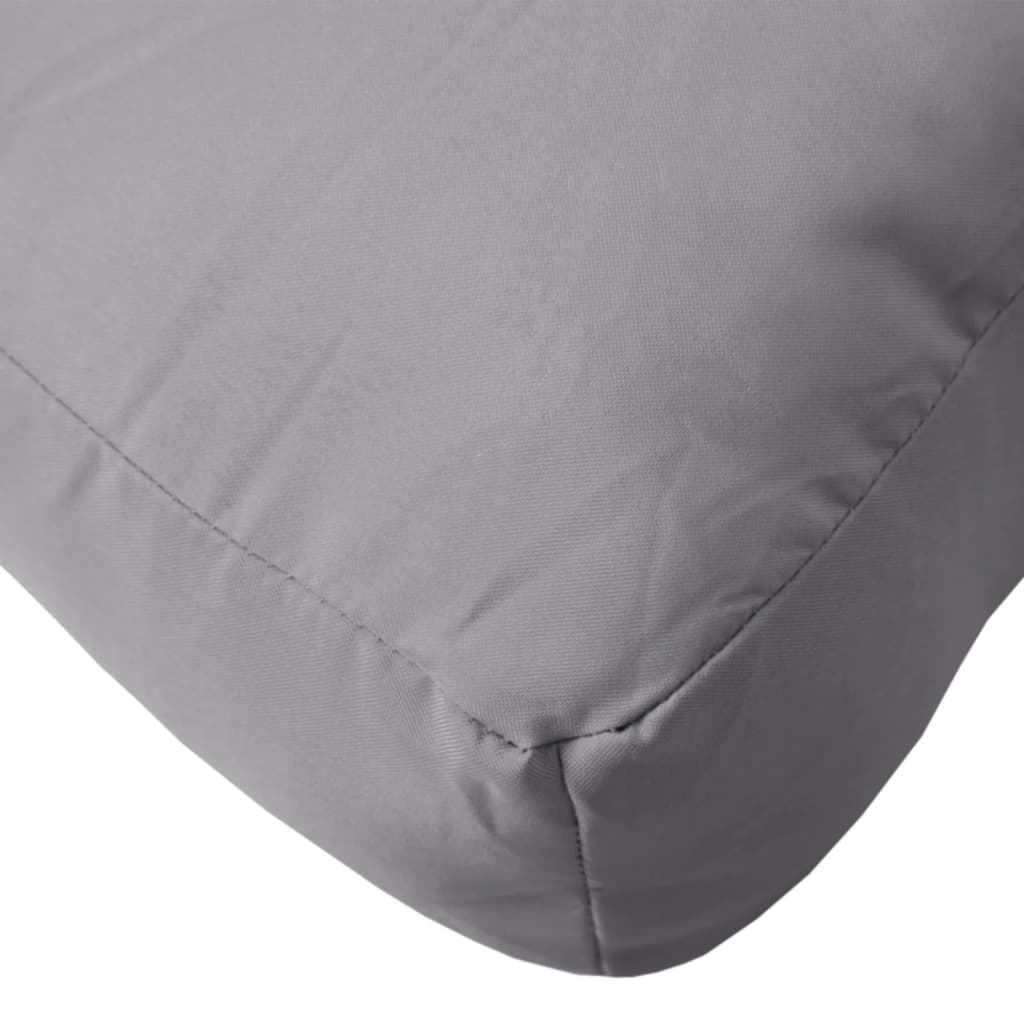 Cuscino per Pallet Grigio 70x70x12 cm in Tessuto