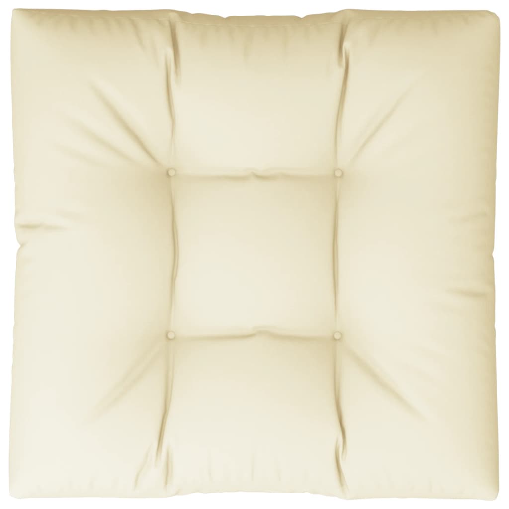 Cuscino per Pallet Crema 70x70x12 cm in Tessuto