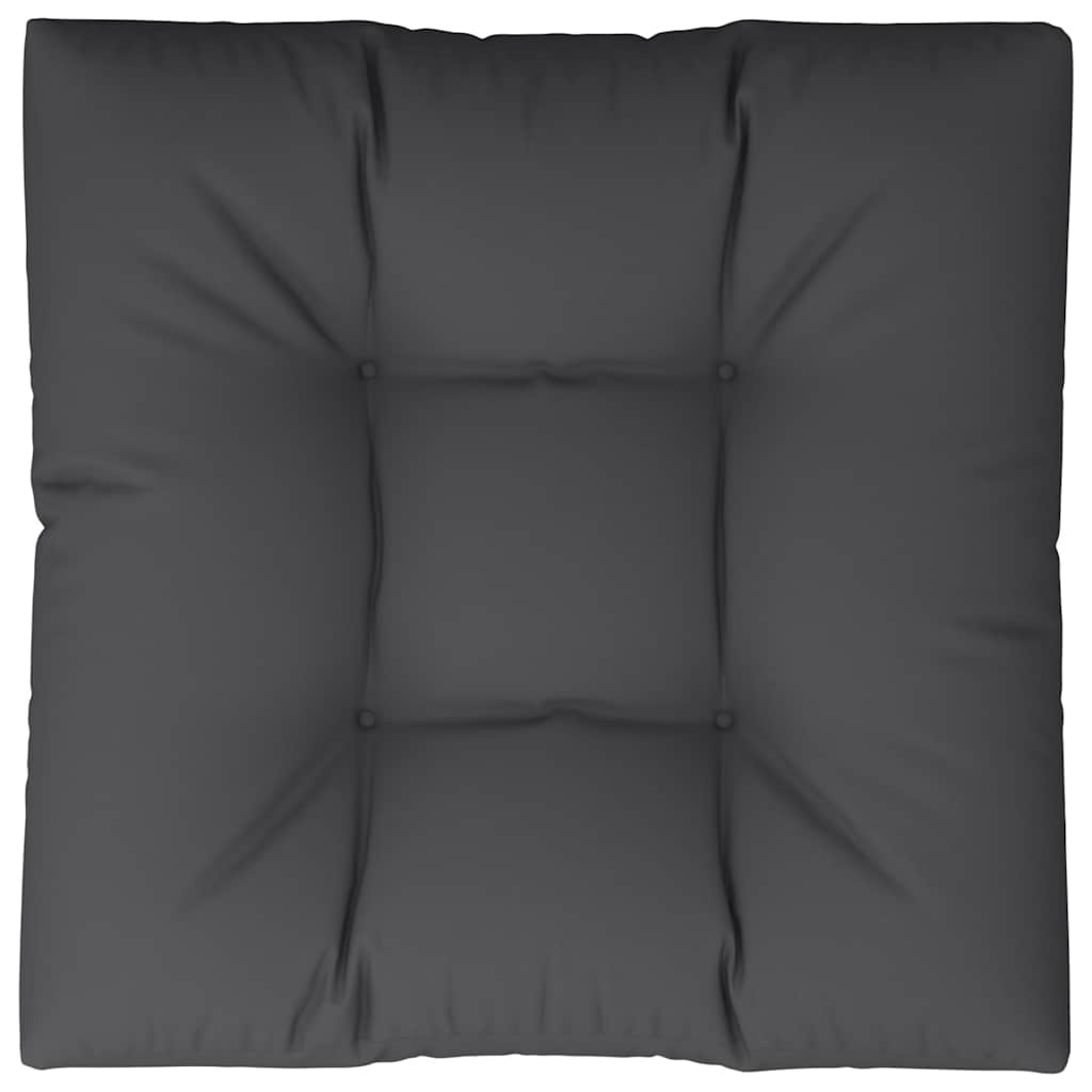 Cuscino per Pallet Nero 70x70x12 cm in Tessuto