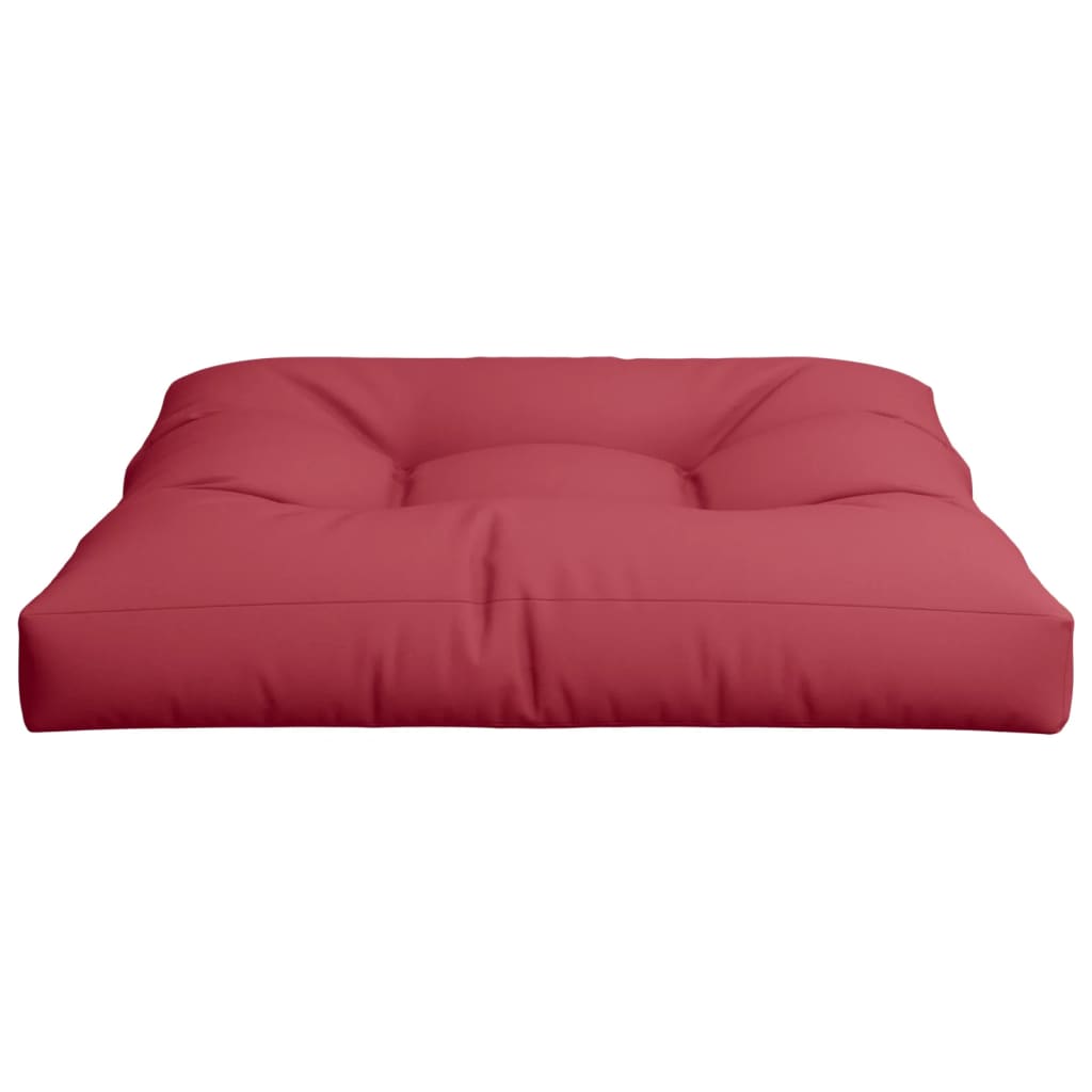 Cuscino per Pallet Rosso Vino 70x70x12 cm in Tessuto