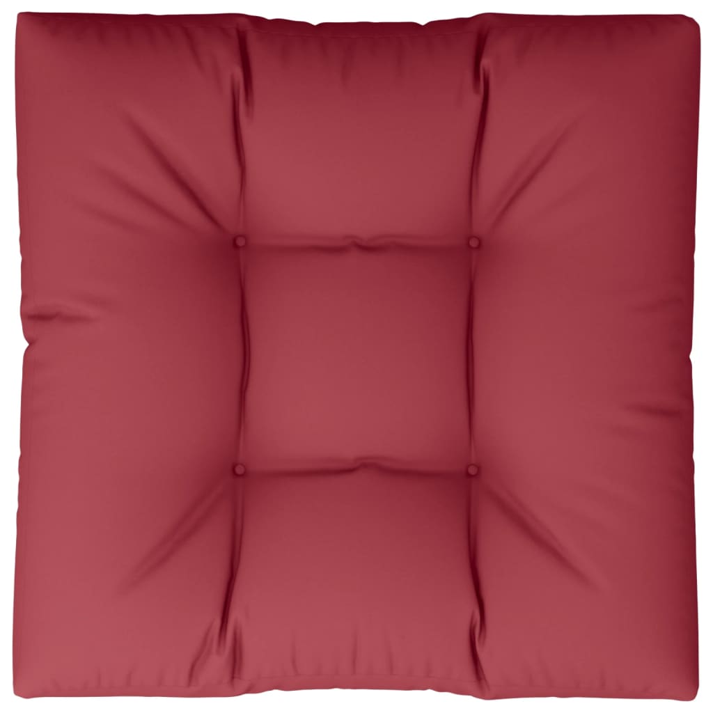 Cuscino per Pallet Rosso Vino 70x70x12 cm in Tessuto