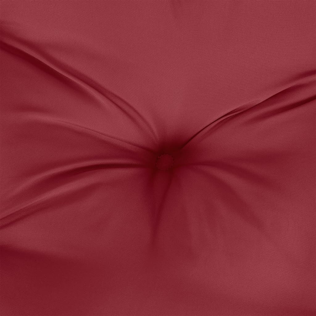 Cuscino per Pallet Rosso Vino 70x70x12 cm in Tessuto