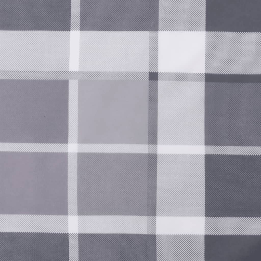 Cuscino per Pallet a Quadri Grigi 70x70x12 cm in Tessuto