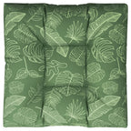 Cuscino per Pallet con Motivo a Foglie 70x70x12 cm in Tessuto