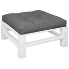 Cuscino per Pallet Antracite 80x80x12 cm in Tessuto