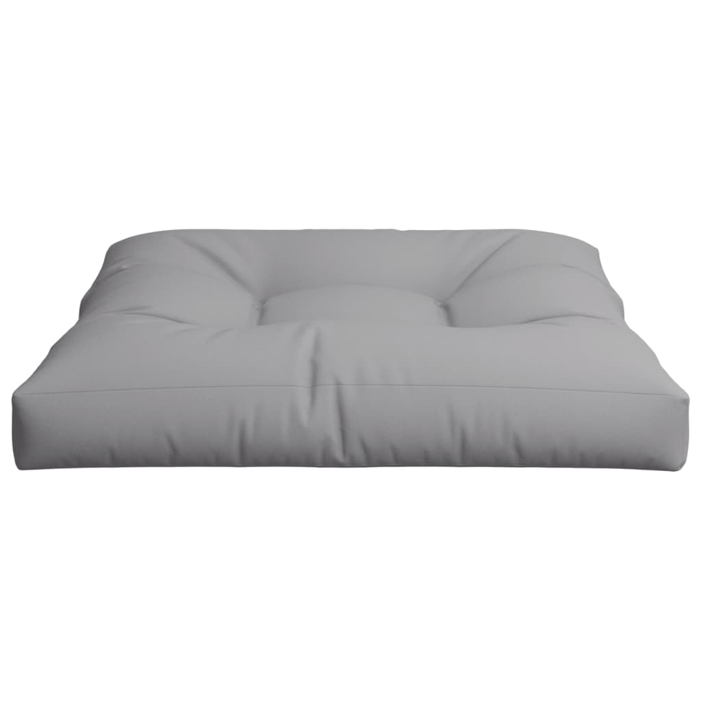 Cuscino per Pallet Grigio 80x80x12 cm in Tessuto