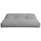 Cuscino per Pallet Grigio 80x80x12 cm in Tessuto