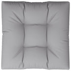 Cuscino per Pallet Grigio 80x80x12 cm in Tessuto