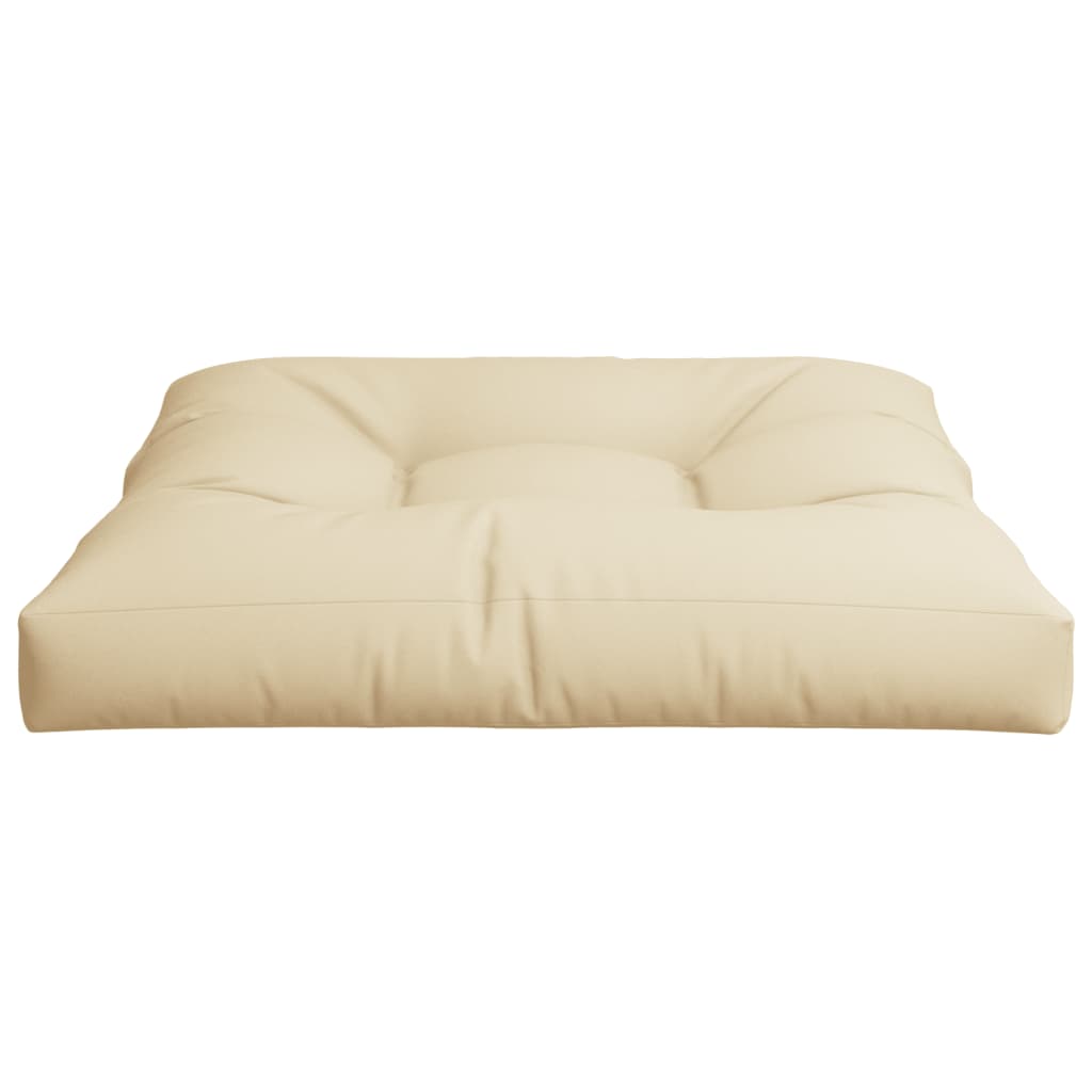 Cuscino per Pallet Beige 80x80x12 cm in Tessuto