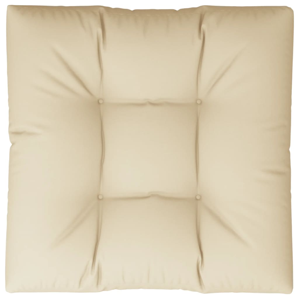 Cuscino per Pallet Beige 80x80x12 cm in Tessuto