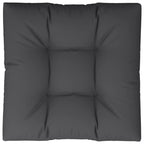 Cuscino per Pallet Nero 80x80x12 cm in Tessuto