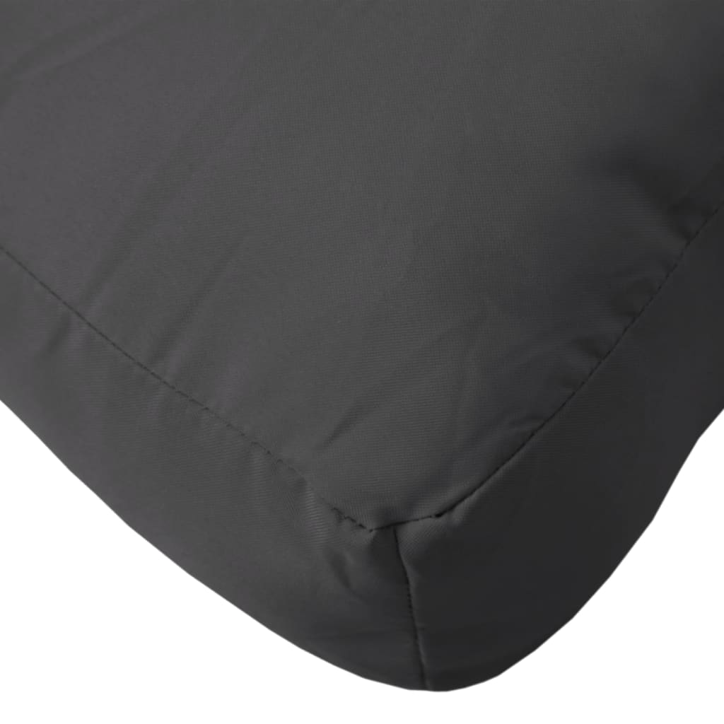 Cuscino per Pallet Nero 80x80x12 cm in Tessuto