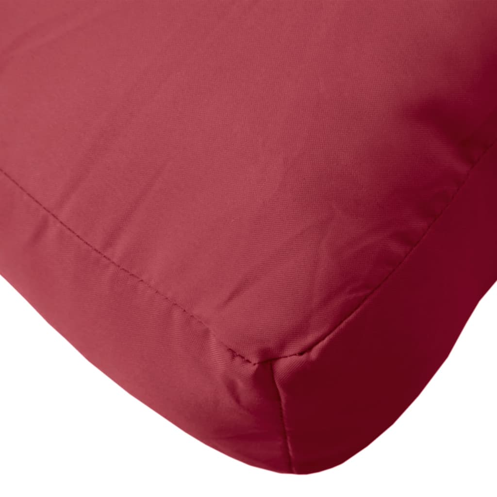 Cuscino per Pallet Rosso Vino 80x80x12 cm in Tessuto