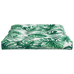 Cuscino per Pallet con Motivo a Foglie 80x80x12 cm in Tessuto