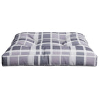 Cuscino per Pallet Motivo a Quadri Grigi 80x80x12 cm in Tessuto