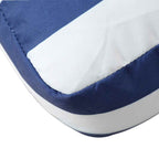 Cuscino per Pallet Strisce Bianche e Blu 80x80x12 cm in Tessuto