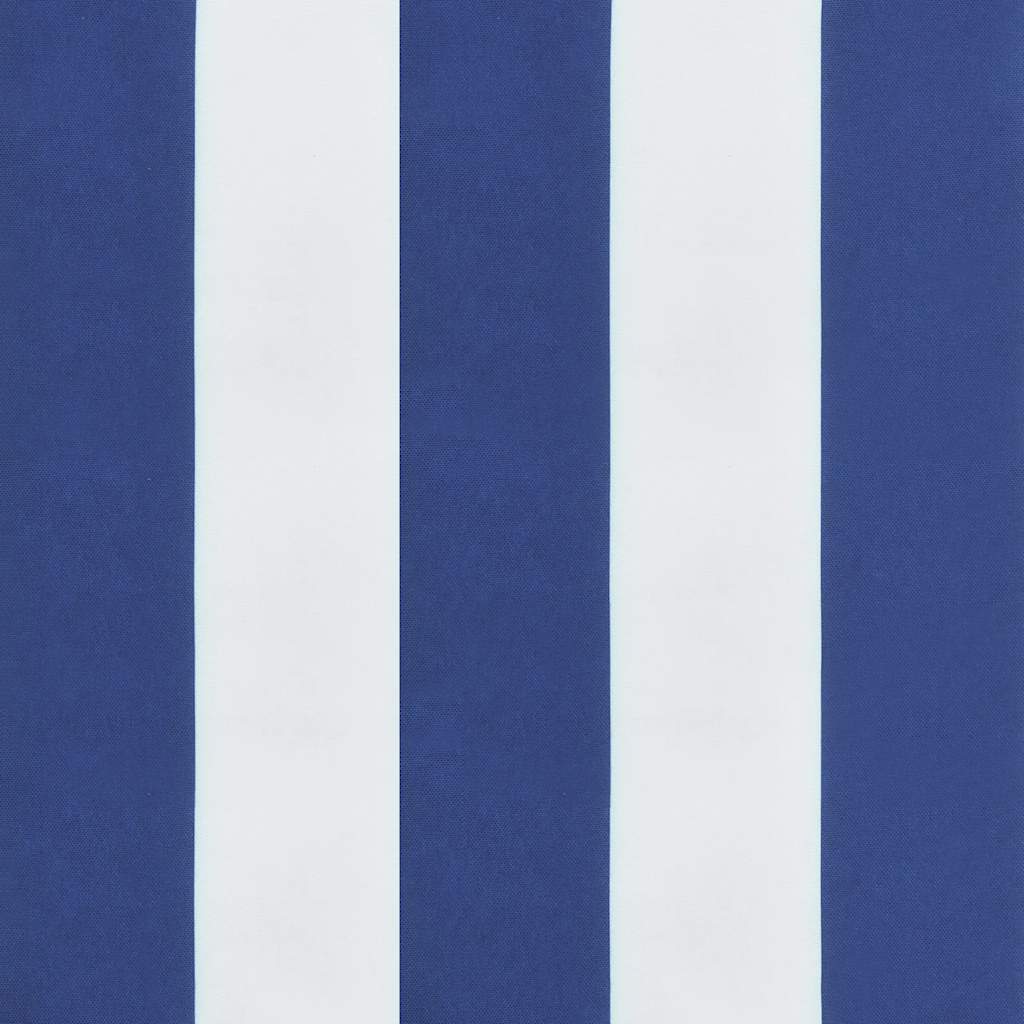 Cuscino per Pallet Strisce Bianche e Blu 80x80x12 cm in Tessuto