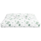 Cuscino per Pallet con Motivo a Foglie 80x80x12 cm in Tessuto