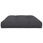 Cuscino per Pallet Antracite 120x80x12 cm in Tessuto