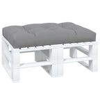 Cuscino per Pallet Grigio 120x80x12 cm in Tessuto