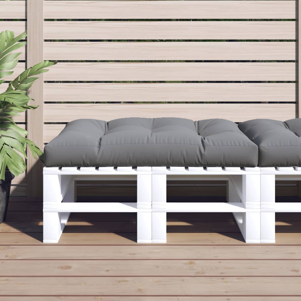 Cuscino per Pallet Grigio 120x80x12 cm in Tessuto
