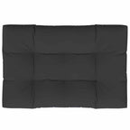 Cuscino per Pallet Nero 120x80x12 cm in Tessuto