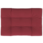 Cuscino per Pallet 120 x 80 x 12 cm Rosso Vino in Tessuto