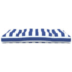 Cuscino per Pallet Strisce Bianche e Blu 120x80x12cm in Tessuto