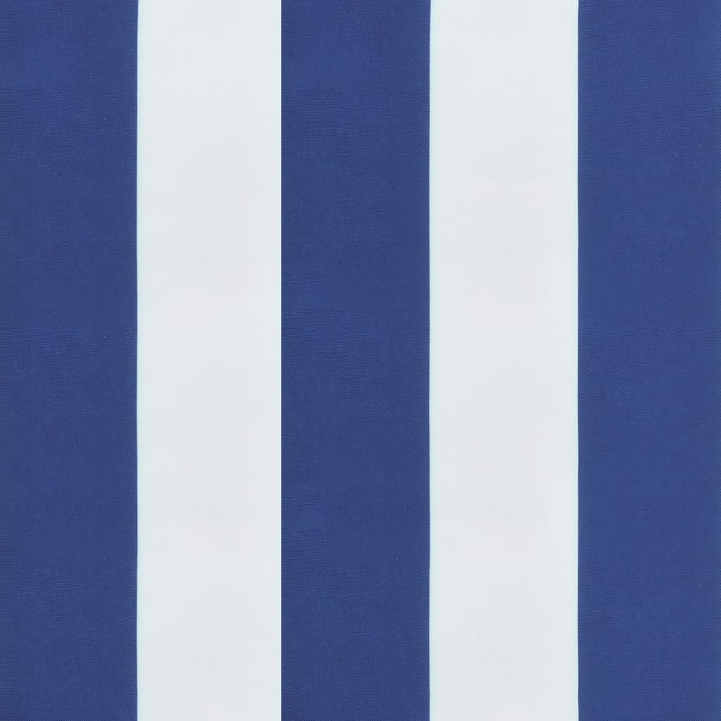 Cuscino per Pallet Strisce Bianche e Blu 120x80x12cm in Tessuto