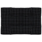 Cuscino per Pallet Motivo a Quadri Nero 120x80x12 cm in Tessuto