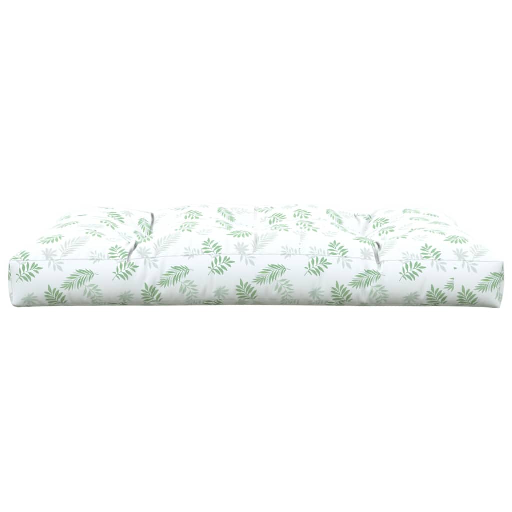 Cuscino per Pallet con Motivo a Foglie 120x80x12 cm in Tessuto