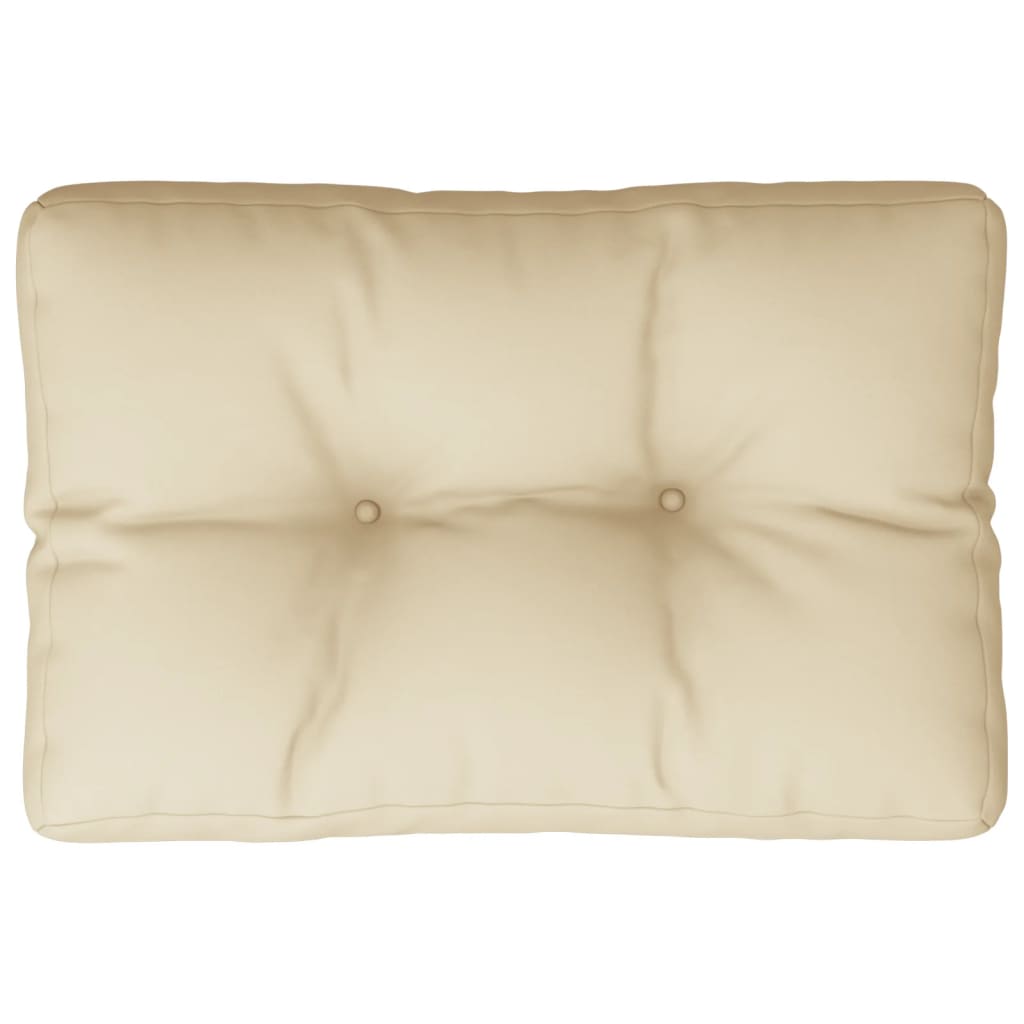 Cuscino per Pallet Beige 50x40x12 cm in Tessuto