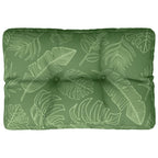 Cuscino per Pallet con Motivo a Foglie 50x40x12 cm in Tessuto