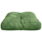 Cuscino per Pallet con Motivo a Foglie 50x40x12 cm in Tessuto