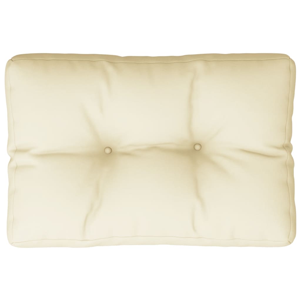 Cuscino per Pallet Crema 60x40x12 cm in Tessuto